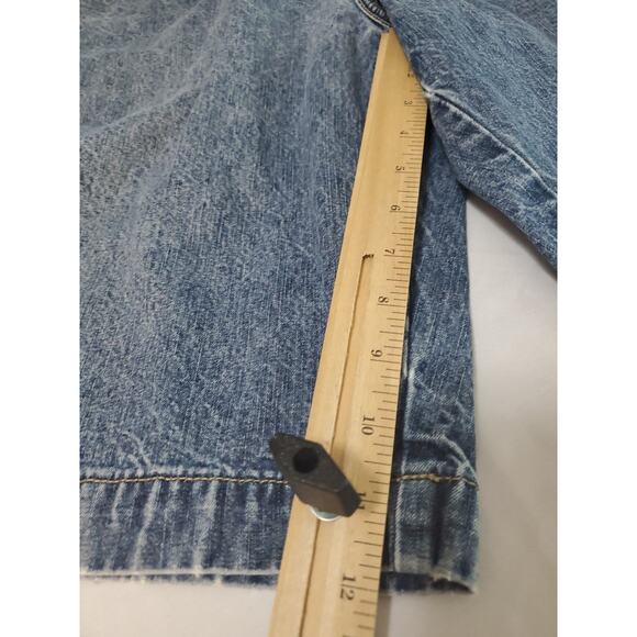 Kani Mens Cargo Jean Shorts Blue Size 40 Cotton Blend Button Zip Pockets - Picture 5 of 12